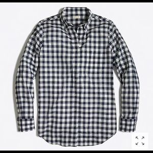 JCrew Navy Gingham Button Down